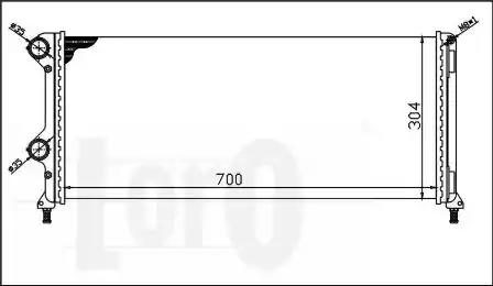 Радіатор охолодження двигуна LORO 0160170038 - zapix