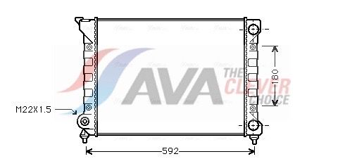 Радіатор охолодження двигуна AVA QUALITY COOLING VN2071 - zapix
