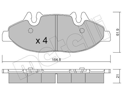 Гальмівні колодки дискові METELLI 2205750 - zapix