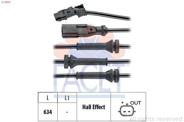Датчик ABS FACET 210056 - zapix