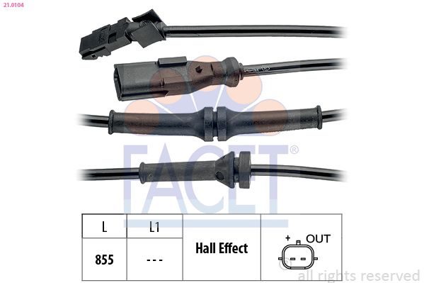 Датчик ABS FACET 210104 - zapix