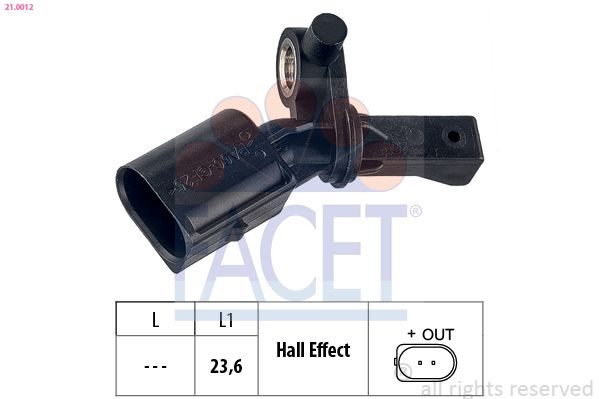 Датчик ABS FACET 210012 - zapix
