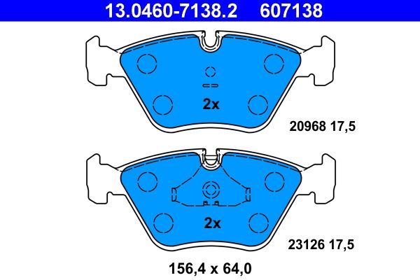 Гальмівні колодки дискові ATE 13046071382 - zapix