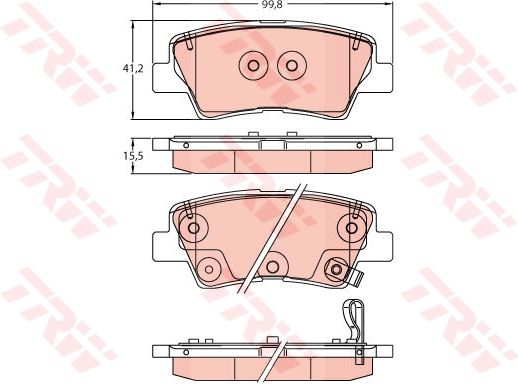 Гальмівні колодки дискові TRW GDB2242 - zapix