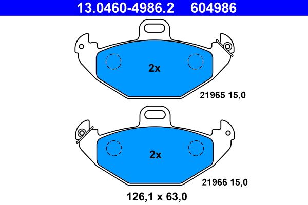 Гальмівні колодки дискові ATE 13046049862 - zapix