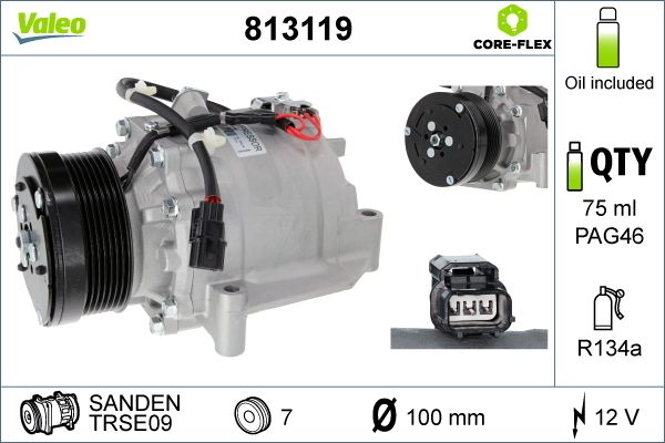 Компрессор кондиционера VALEO 813119