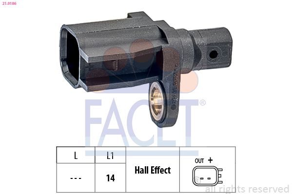 Датчик ABS FACET 210186 - zapix