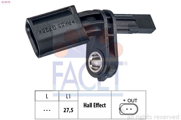 Датчик ABS FACET 210173 - zapix