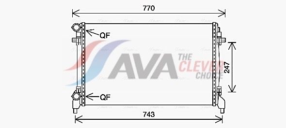 Радіатор охолодження двигуна AVA QUALITY COOLING VN2402 - zapix