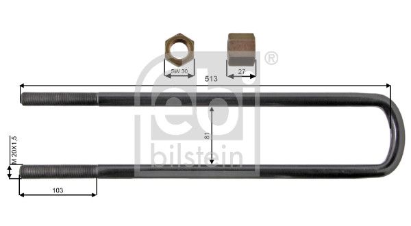 Кріплення ресори FEBI BILSTEIN 39179 - zapix