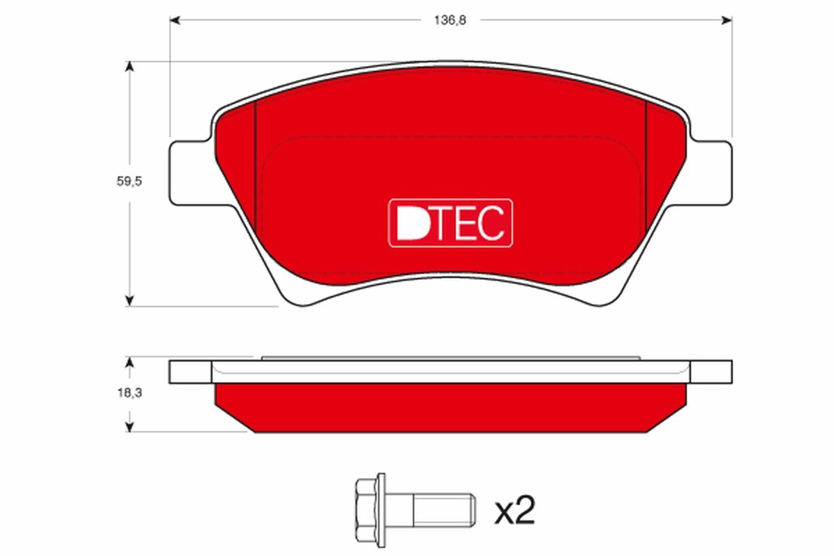 Гальмівні колодки дискові TRW GDB1552DTE - zapix