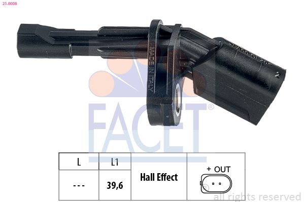 Датчик ABS FACET 210008 - zapix
