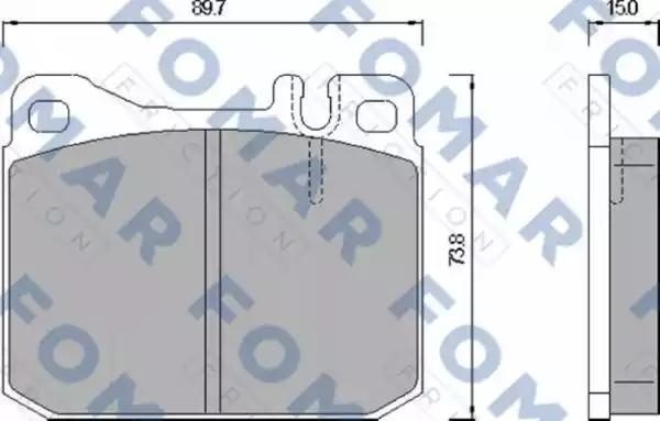 Гальмівні колодки дискові FOMAR FRICTION FO424281 - zapix