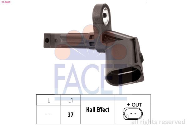 Датчик ABS FACET 210015 - zapix
