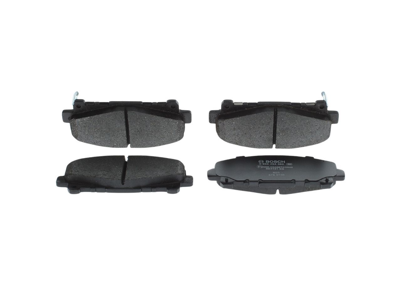 Гальмівні колодки дискові BOSCH 0986494382 - zapix