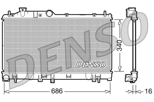 Радіатор охолодження двигуна DENSO DRM36007 - zapix