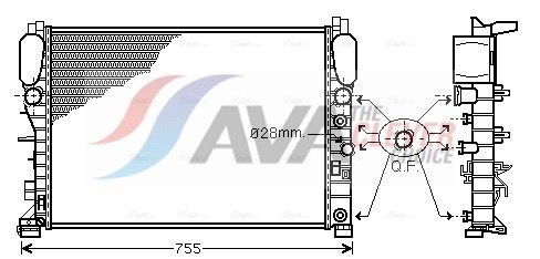 Радіатор охолодження двигуна AVA QUALITY COOLING MSA2342 - zapix