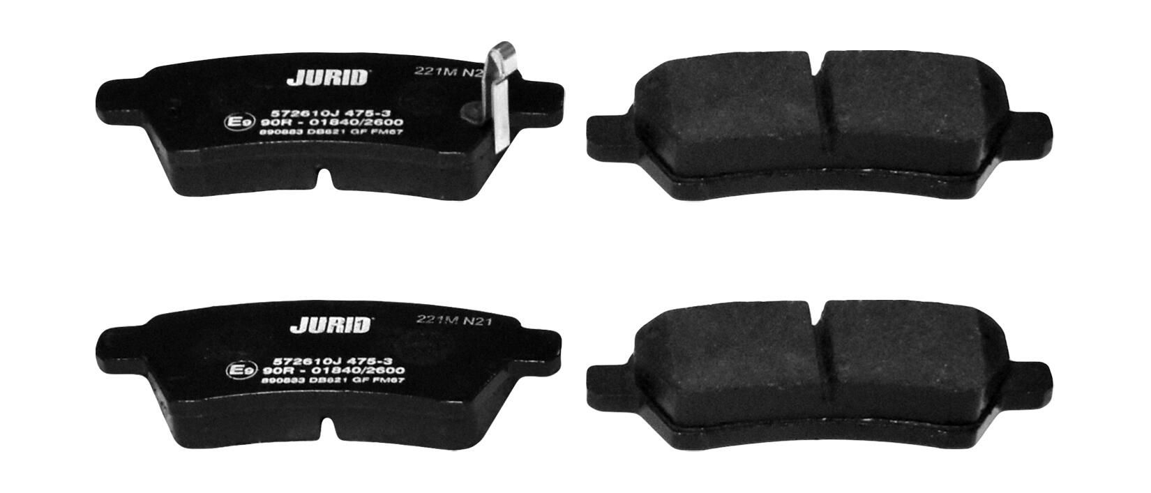 Гальмівні колодки дискові JURID 572610J - zapix