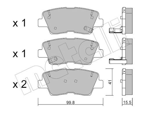 Гальмівні колодки дискові METELLI 2208860 - zapix