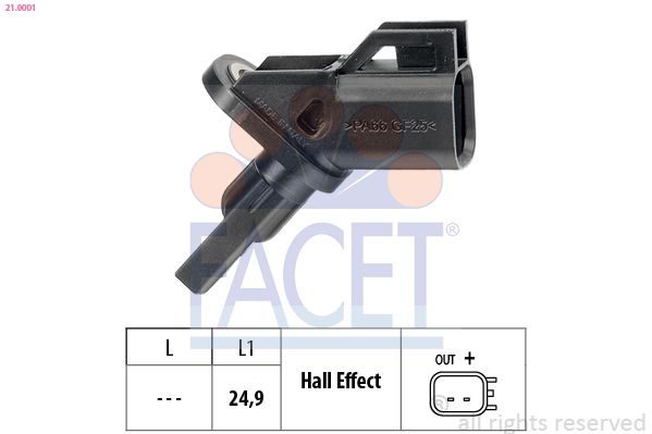Датчик ABS FACET 210001 - zapix