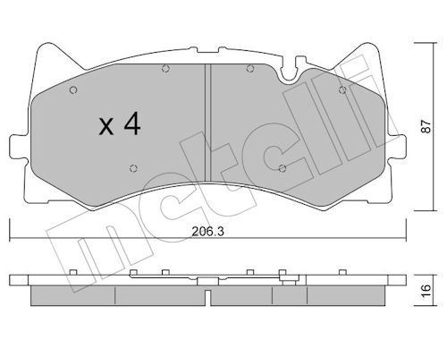 Гальмівні колодки дискові METELLI 2212710 - zapix