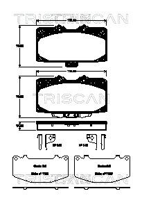 Гальмівні колодки дискові TRISCAN 811068181 - zapix
