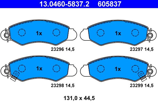 Гальмівні колодки дискові ATE 13046058372 - zapix
