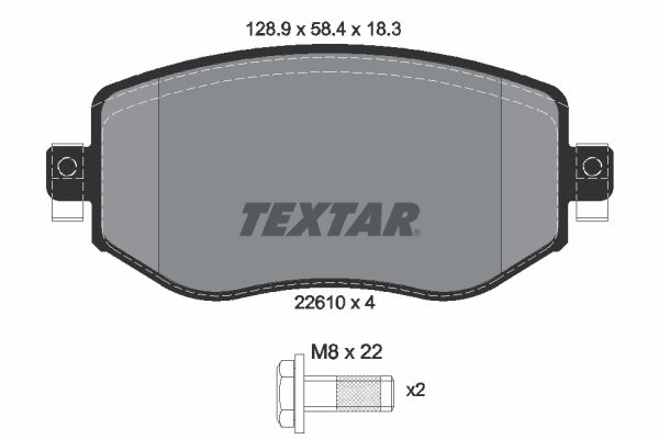 Гальмівні колодки дискові TEXTAR 2261001 - zapix