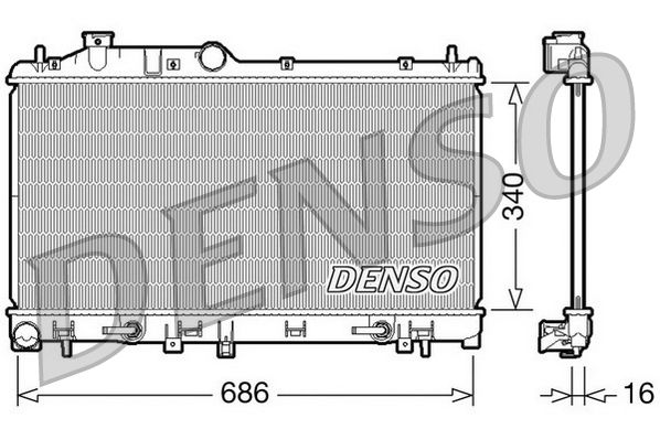 Радіатор охолодження двигуна DENSO DRM36008 - zapix