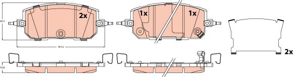 Гальмівні колодки дискові TRW GDB2537 - zapix