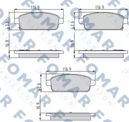 Гальмівні колодки дискові FOMAR FRICTION FO936481 - zapix