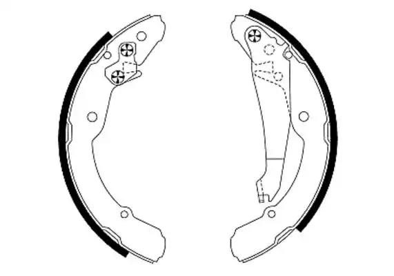 Гальмівні колодки ручника (барабанні) HELLA PAGID 8DB355001691 - zapix