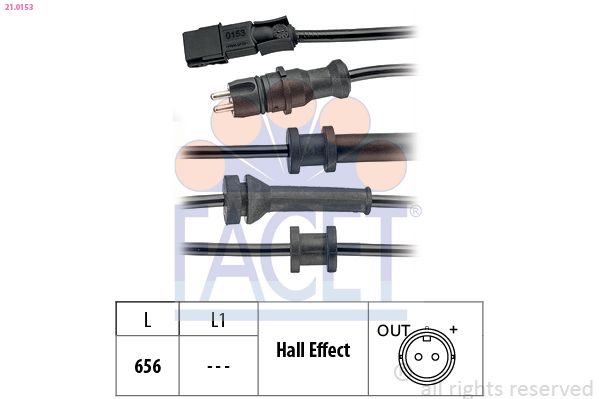 Датчик ABS FACET 210153 - zapix
