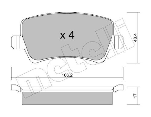 Гальмівні колодки дискові METELLI 2206760 - zapix