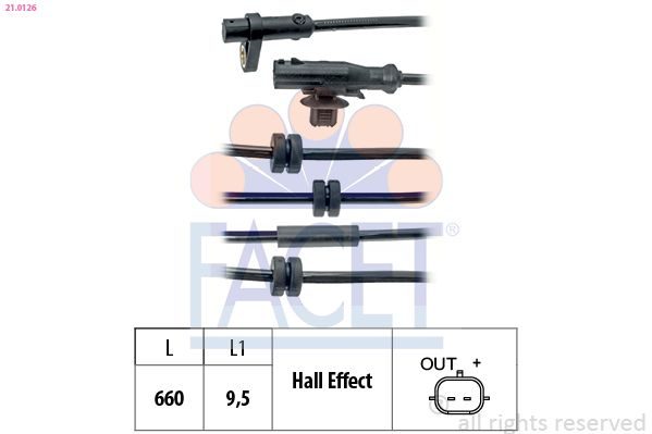 Датчик ABS FACET 210126 - zapix
