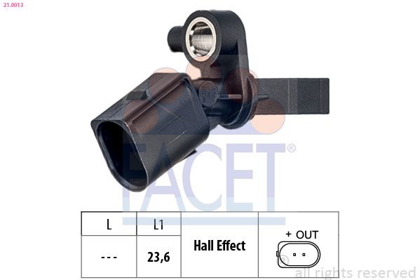 Датчик ABS FACET 210013 - zapix