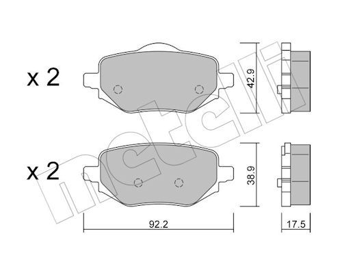 Гальмівні колодки дискові METELLI 2213230 - zapix