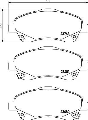 Гальмівні колодки дискові NISSHINBO NP1048 - zapix