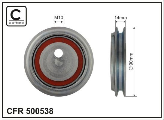 Обвідний ролик ременя приводного CAFFARO 500538 - zapix