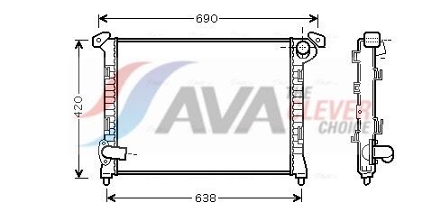 Радіатор охолодження двигуна AVA QUALITY COOLING BWA2314 - zapix