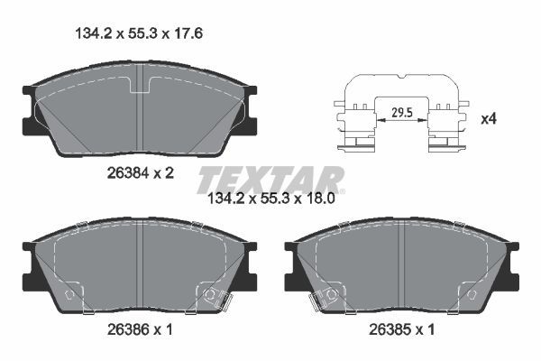 Гальмівні колодки дискові TEXTAR 2638401 - zapix