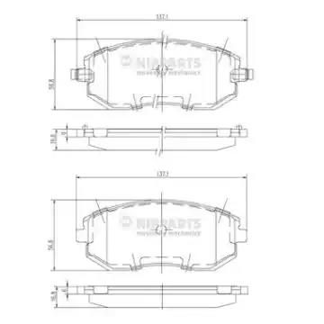 Гальмівні колодки дискові NIPPARTS J3607015 - zapix