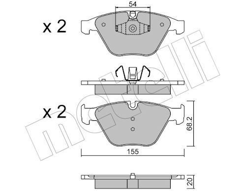 Гальмівні колодки дискові METELLI 2205586 - zapix