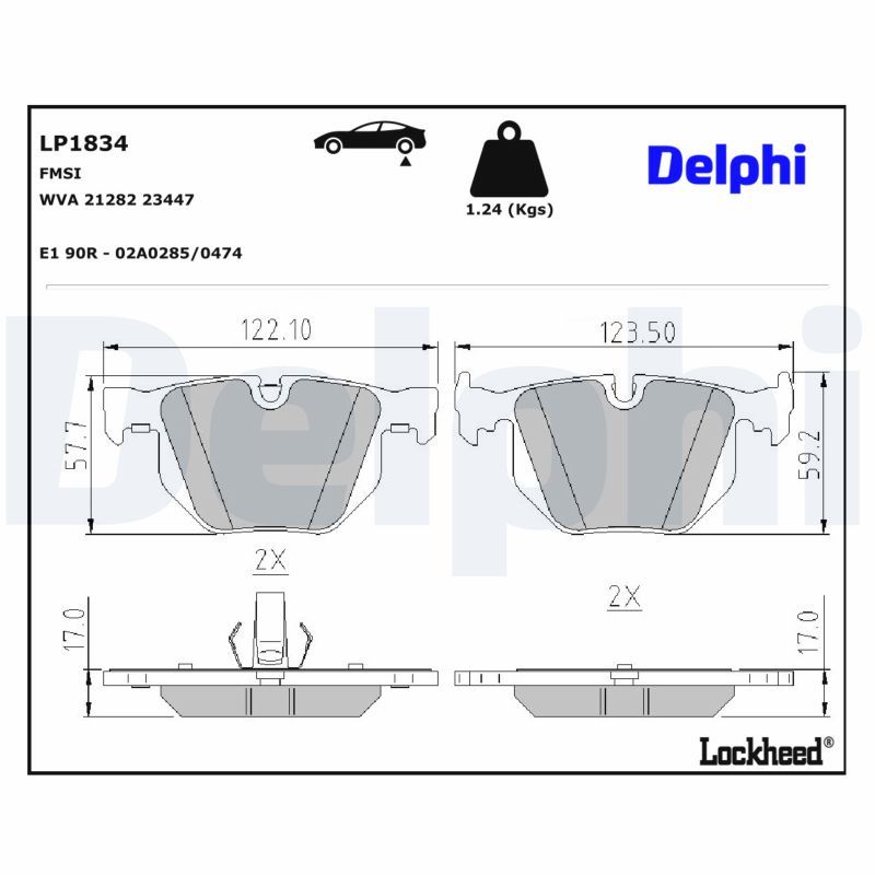 Гальмівні колодки дискові DELPHI LP1834 - zapix
