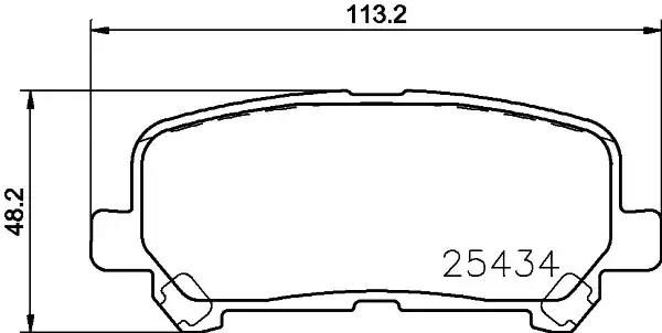 Гальмівні колодки дискові NISSHINBO NP8043 - zapix