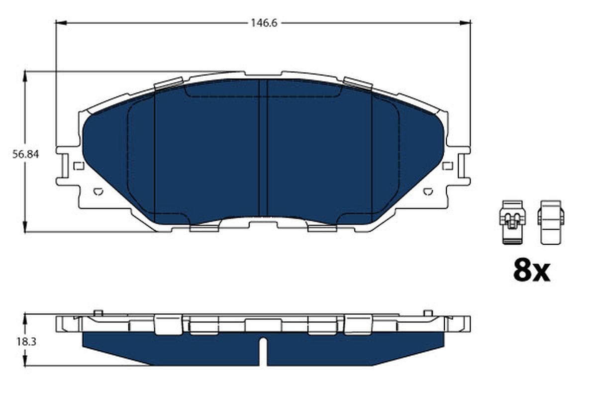 Гальмівні колодки дискові TRW GDB3424BTE - zapix