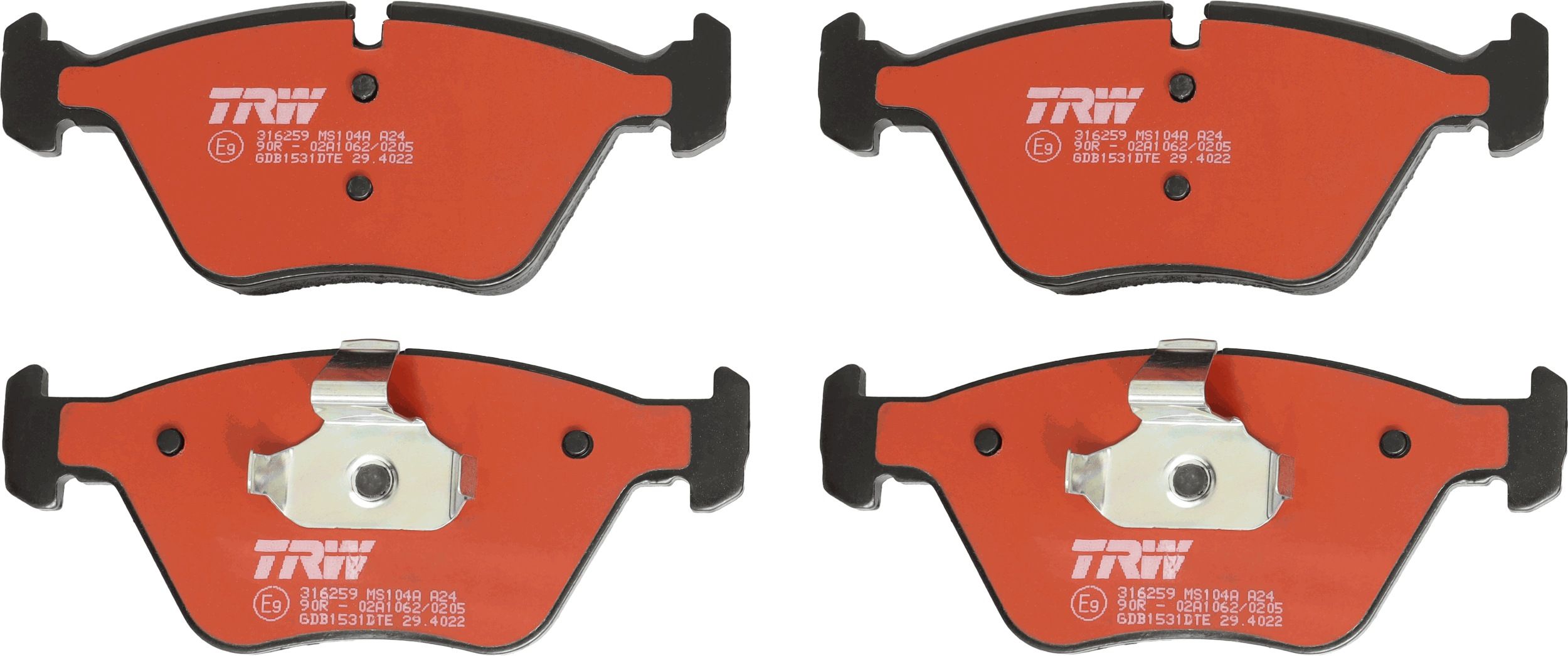 Гальмівні колодки дискові TRW GDB1531DTE - zapix