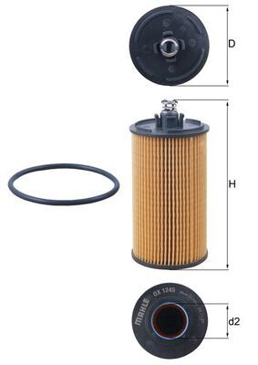 Оливний фільтр MAHLE OX1245D - zapix