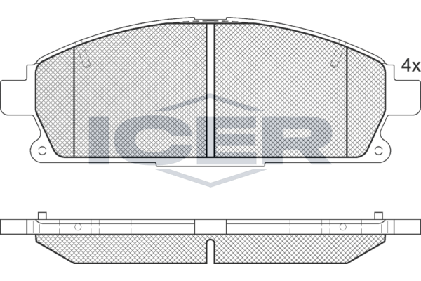 Гальмівні колодки дискові ICER 181521396 - zapix