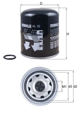 Фільтр осушувача повітря MAHLE AL35 - zapix